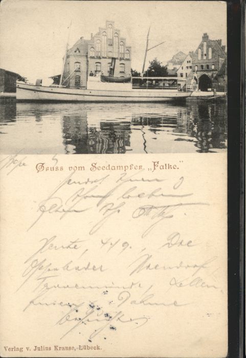 Cismar [Stempelabschlag] Seedampfer Falke