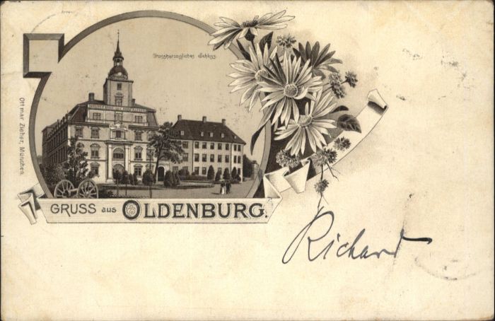 Oldenburg Niedersachsen Oldenburg_Oldenburg Schloss  Litho