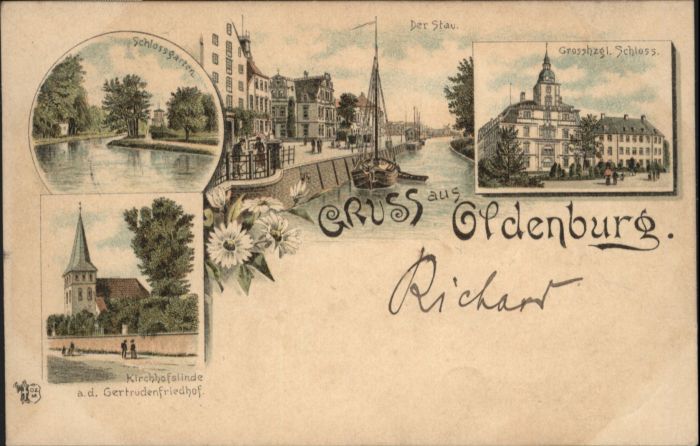 Oldenburg Niedersachsen Oldenburg_Oldenburg Stau Schloss Schlos