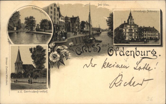 Oldenburg Niedersachsen Oldenburg_Oldenburg Stau Schloss Schlos