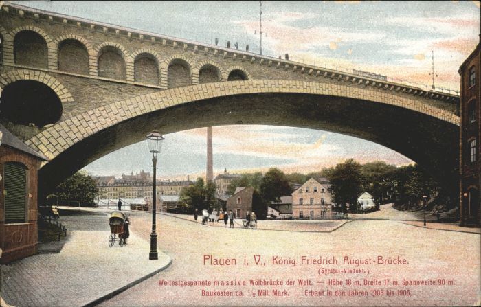 Plauen Vogtland König Friedrich August-Brücke *