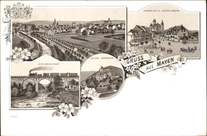 Mayen Eisenbahnviadukt Schloss Bürresheim