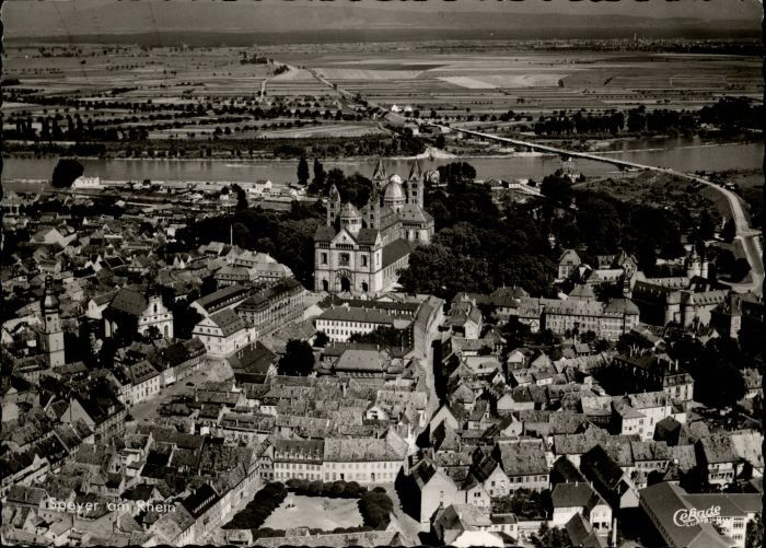 Speyer Rhein Speyer Fliegeraufnahme