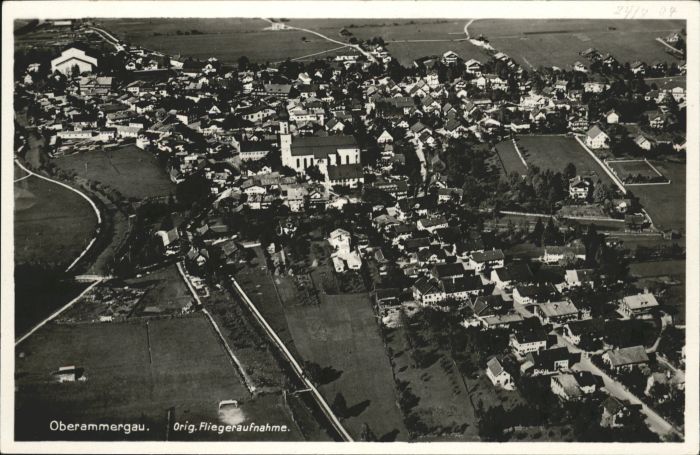 OBERAMMERGAU Bayern Fliegeraufnahme