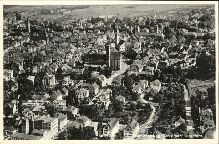 Ravensburg Wuerttemberg Ravensburg Fliegeraufnahme
