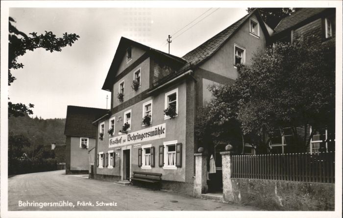 Behringersmuehle raenkische Schweiz Goessweinstein Gasthof zur Behringersmuehle