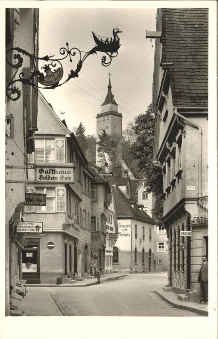 Biberach Riss Gasthaus Goldene Ente Küferei Ernst Hör