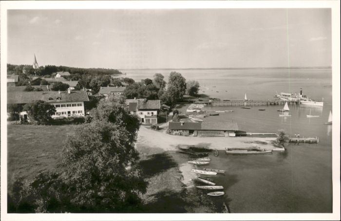 Gstadt Chiemsee Breitbrunn Cafe zur Überfahrt Bootsverl