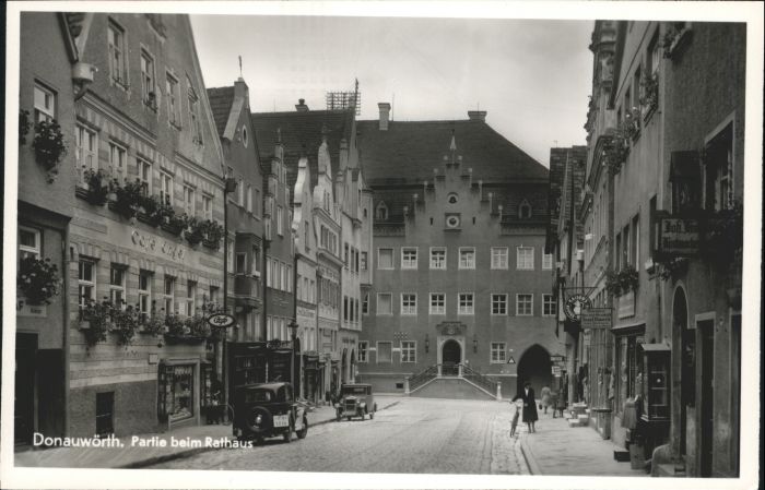 Donauwoerth Bayern Rathaus Cafe Engel
