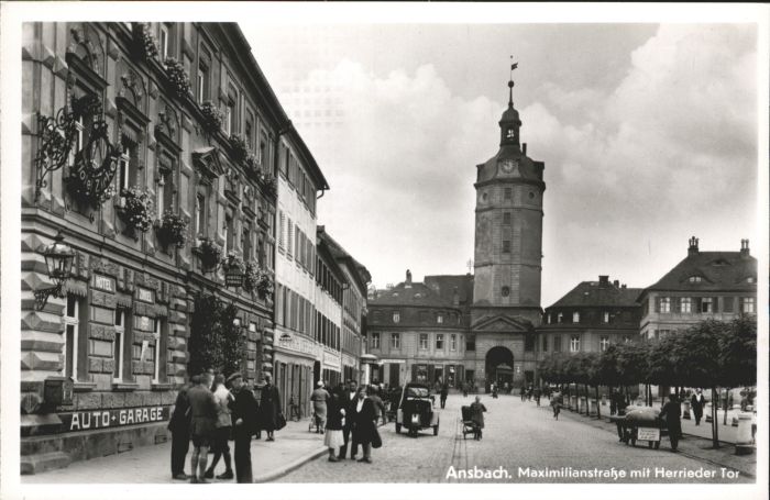 Ansbach Mittelfranken Ansbach Maximilianstrasse Herrieder Tor Hotel Zirkel