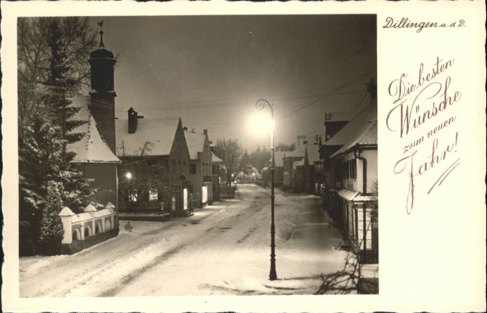 Dillingen Donau Neujahrskarte