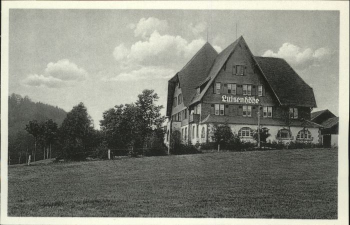 Freiburg Breisgau Erholungsheim Luisenhoehe Cafe Restaurant
