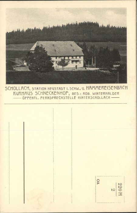 Schollach Eisenbach Hammereisenbach Kurhaus Schneckenhof