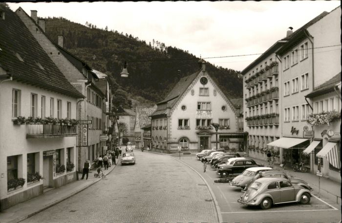 Hornberg Schwarzwald Ortenaukreis Hauptstrasse Hotel Adler VW Kaefer
