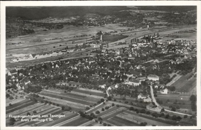 Teningen Kreis Freiburg Breisgau Fliegeraufnahme