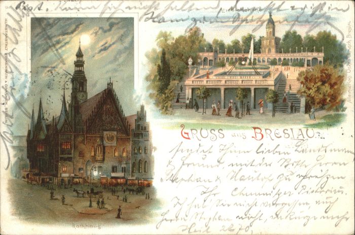 Breslau Niederschlesien Breslau Rathaus Liebichshöhe