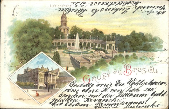 Breslau Niederschlesien Breslau Stadttheater Liebichshöhe