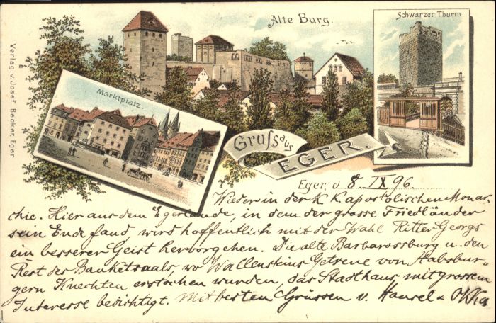 Eger Cheb Tschechien Eger Burg Schwarzer Turm Marktplatz