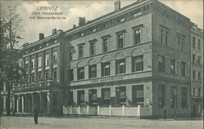 Liegnitz Legnica Liegnitz Cafe Hauptwache Sommerterrasse
