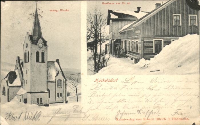 Hackelsdorf Kirche Gasthaus zur Sonne