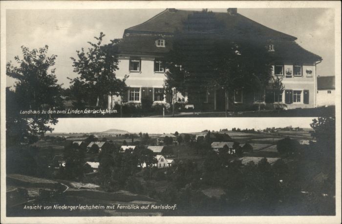 Niedergerlachsheim Karlsdorf Landhaus zu den zwei Linden