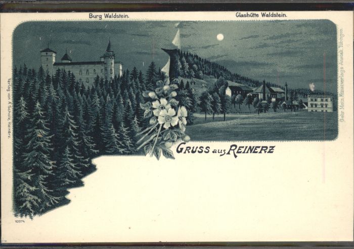 Reinerz Burg Waldstein Glashütte Waldstein Mond