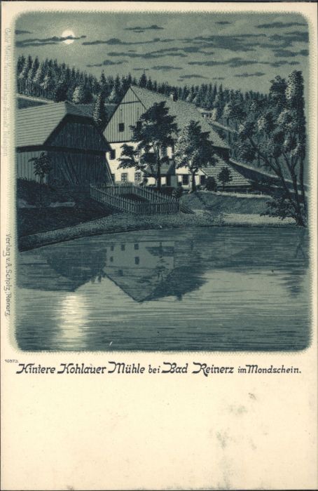 Bad Reinerz Hintere Kohlauer Mühle Mondscheinkarte