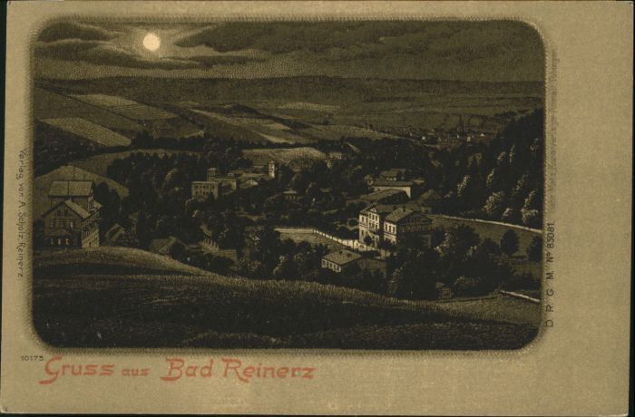 Bad Reinerz Litho Mondscheinkarte