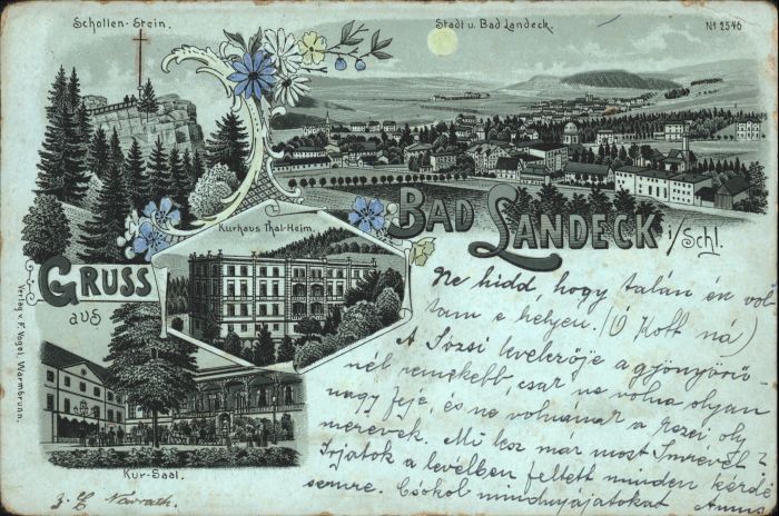 Bad Landeck Schollenstein Kurhaus Thal-Heim Kursaal