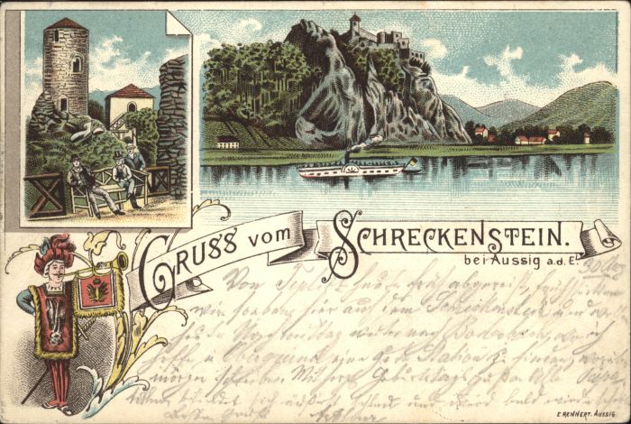 Schreckenstein Burg Strekov Schreckenstein bei Aussig Trompeter Dam