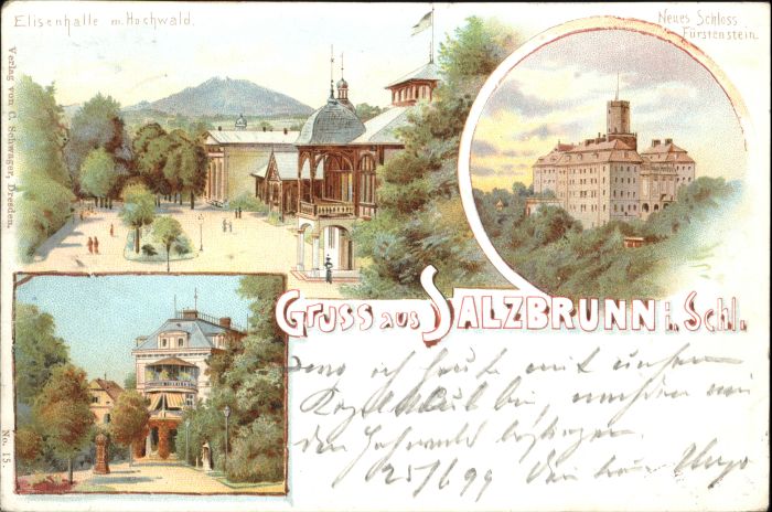 Bad Salzbrunn Szczawno-Zdroj Salzbrunn Schlesien Elisenhalle Hochwal