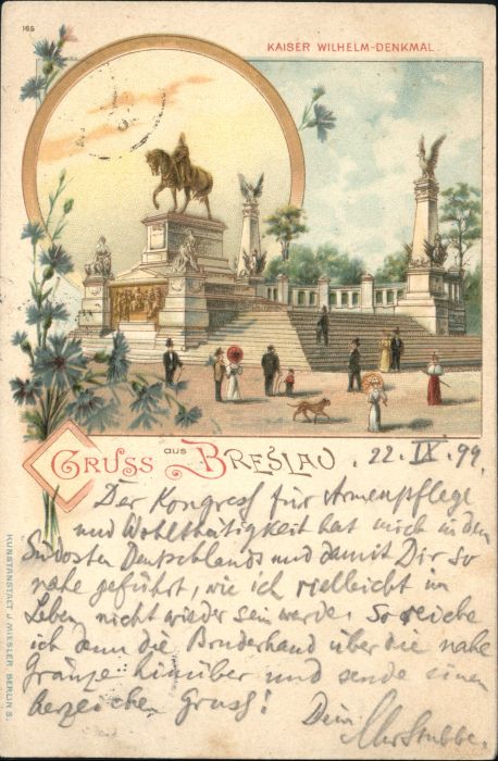 Breslau Niederschlesien Breslau Kaiser Wilhelm Denkmal