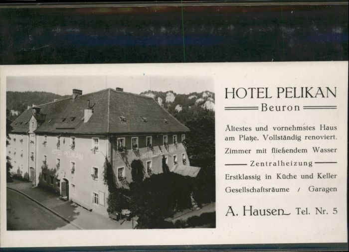 Beuron Donautal Beuron Hotel Pelikan Kleinformat