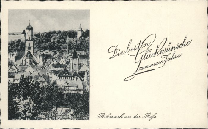Biberach Riss Neujahrskarte Kleinformat
