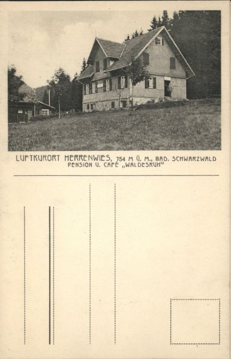 Herrenwies Schwarzwald Pension Cafe Waldesruh