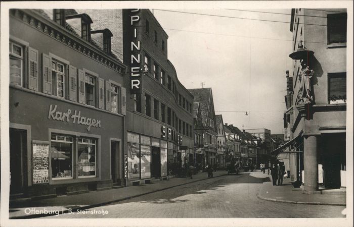 Offenburg Baden Steinstrasse Geschäft Karl Hagen