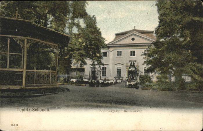 Teplitz-Schoenau Teplice Teplitz-Schönau Schlossgarten Restauran