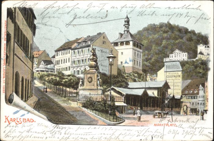 Karlsbad Eger Karlsbad_Böhmen Glasfabrik