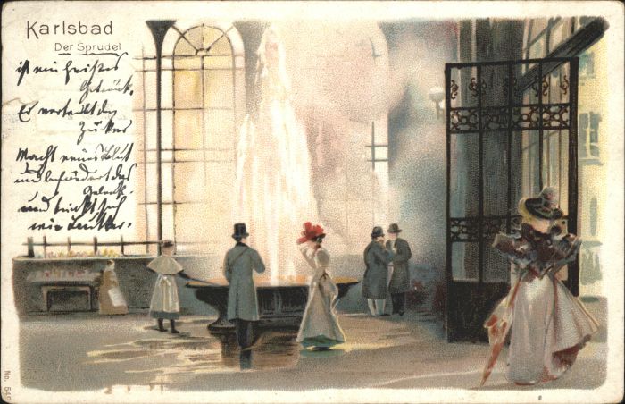 Karlsbad Eger Karlsbad_Böhmen Der Sprudel