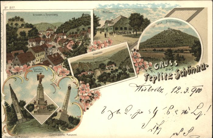 Teplitz-Schoenau Teplice Teplitz-Schönau Schlossberg Graupen Ros