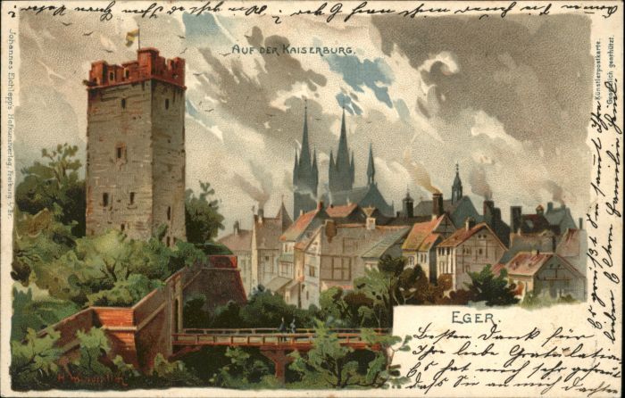Eger Cheb Tschechien Eger Kaiserburg Künstler H Wunderlich