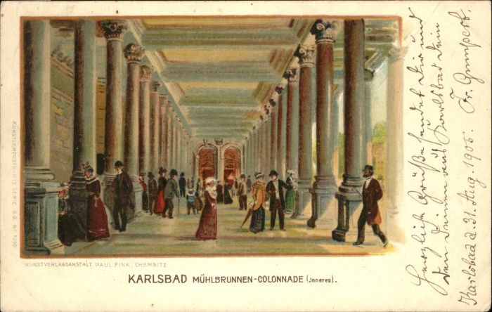 Karlsbad Eger Karlsbad_Böhmen Mühlbrunnen Colonnade x