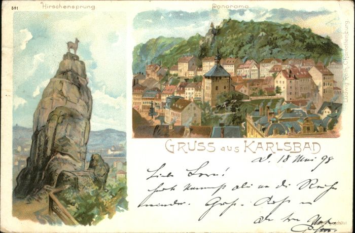 Karlsbad Eger Karlsbad_Böhmen Hirschensprung