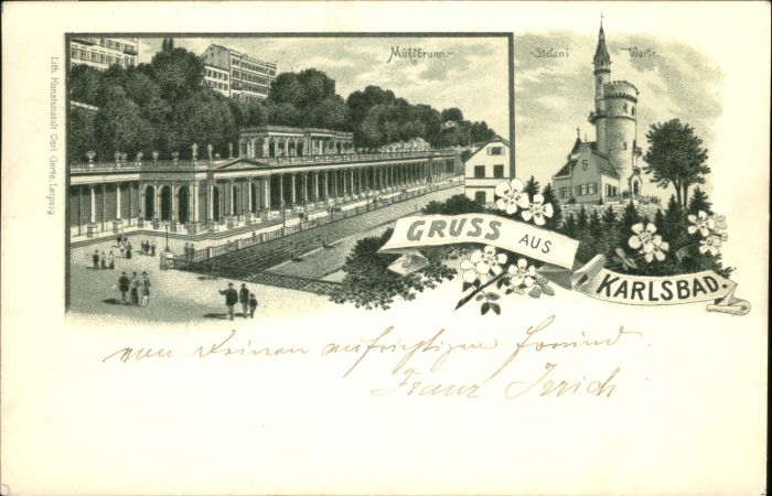 Karlsbad Eger Karlsbad_Böhmen Mühlbrunnen Stefaniwart