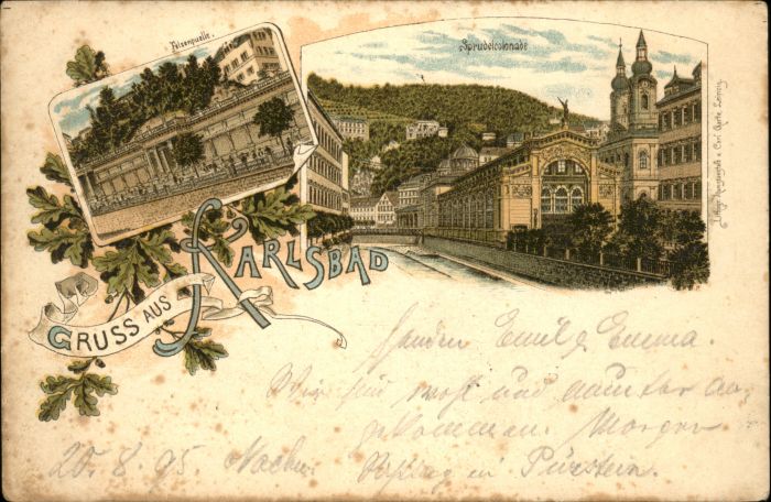 Karlsbad Eger Karlsbad_Böhmen Felsenquelle Sprudelcol