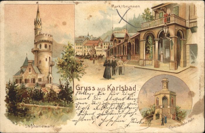 Karlsbad Eger Karlsbad_Böhmen Marktbrunnen Stephaniew