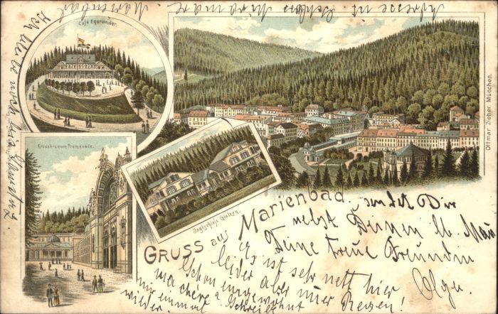 Marienbad Tschechien Boehmen Marienbad Cafe Egerländer Kreuzbrunnen