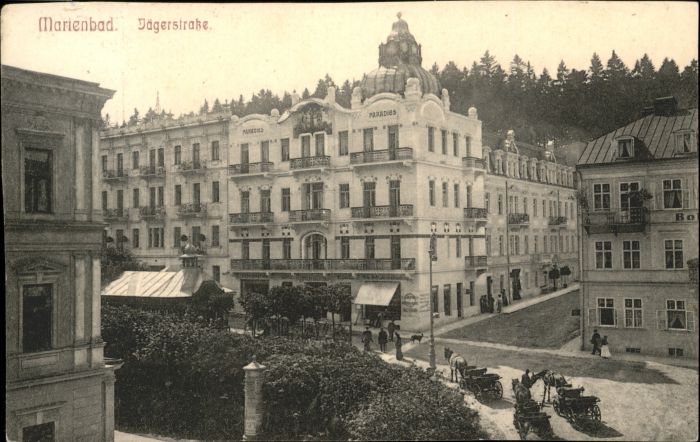Marienbad Tschechien Boehmen Marienbad Jägerstrasse Kutsche