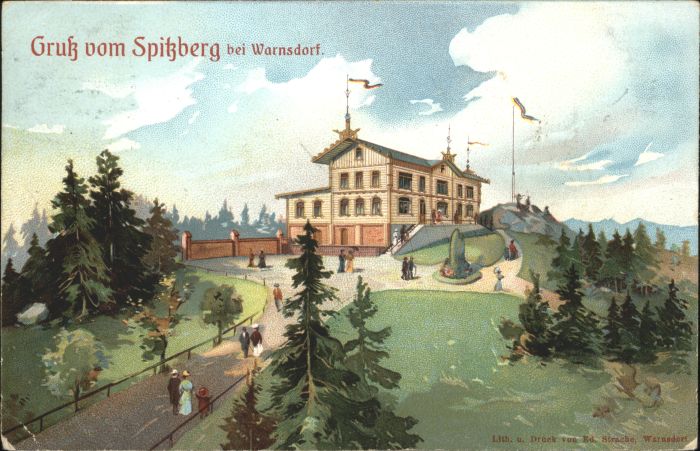 Warnsdorf Varnsdorf Boehmen Warnsdorf Spitzberg Litho