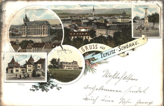 Teplitz-Schoenau Teplice Teplitz-Schönau Gymnasium Schlossberg K